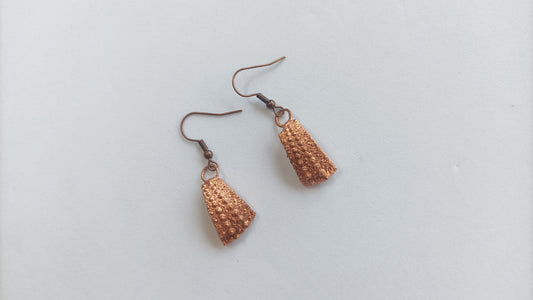 Pendientes de erizo marino - Joyas marinas de cobre